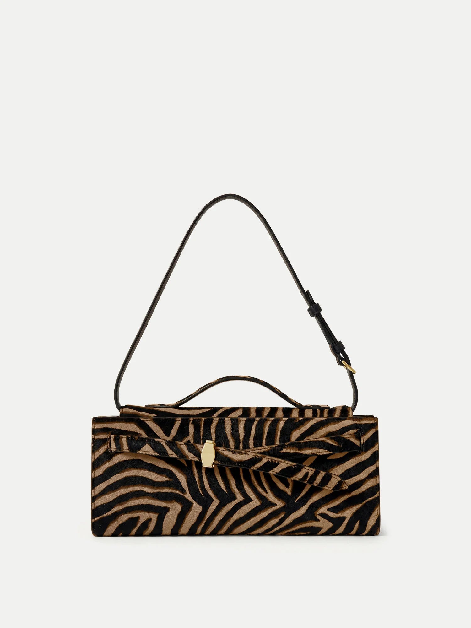 Calf Hair Dash Clutch in Tan Multi