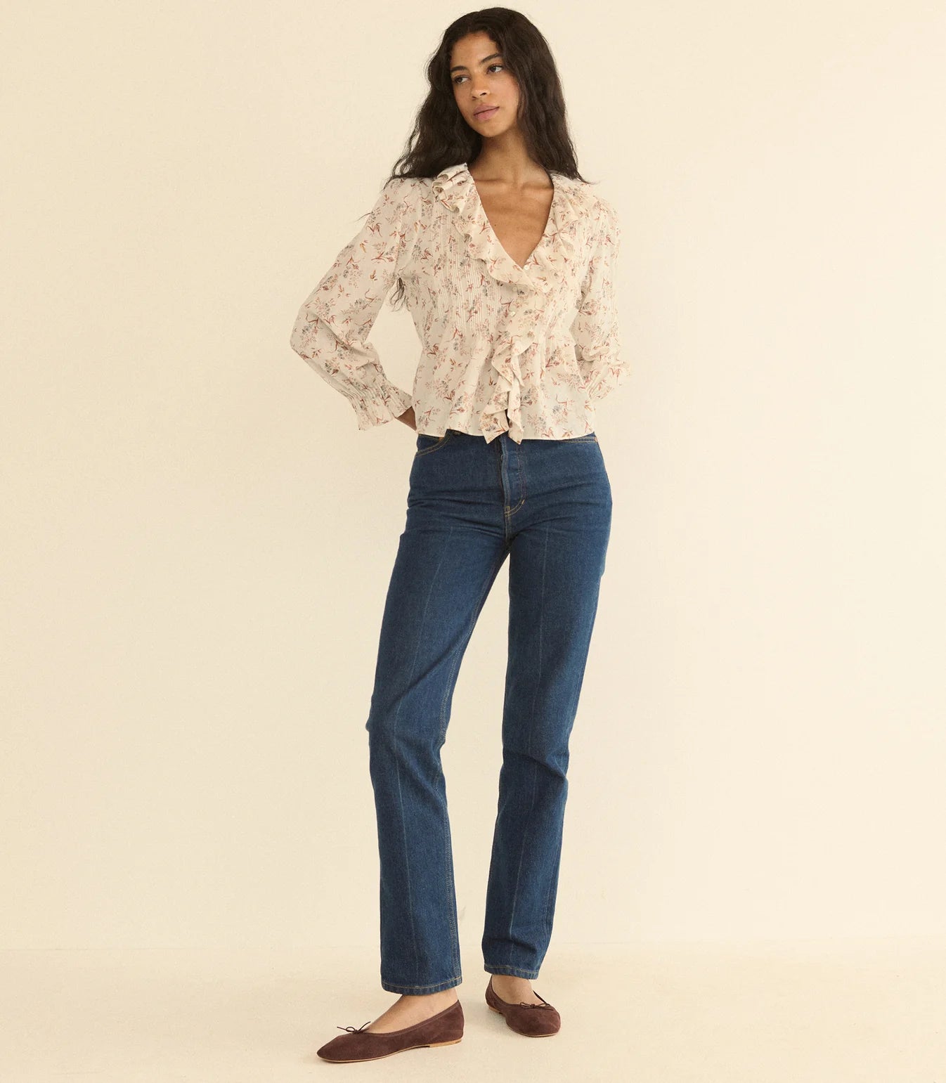 Hardy Top in Creme Windswept Meadow