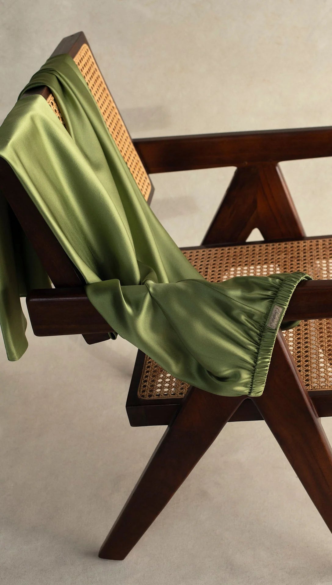 The Silk Bias Pant in Grass