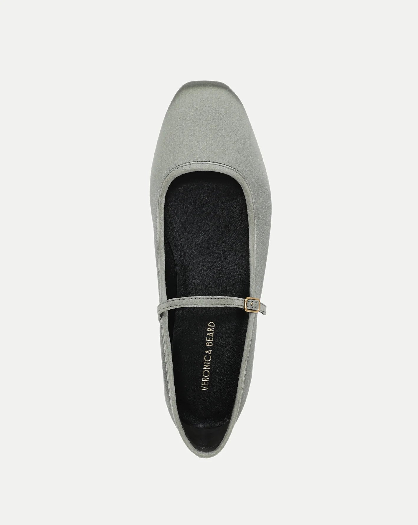 Ellie Satin Flat in Stone Army