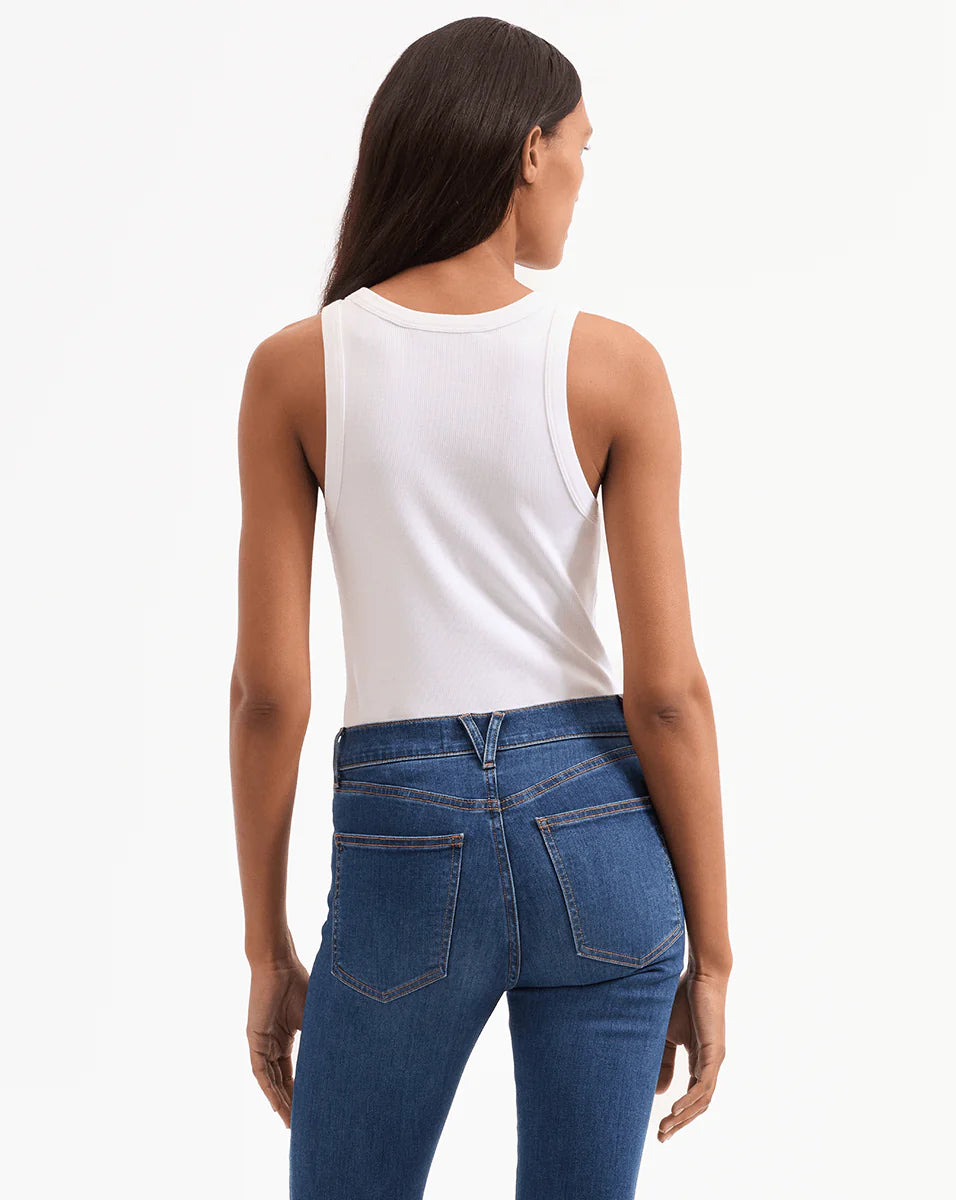 Birke Scoopneck Tank Top in White