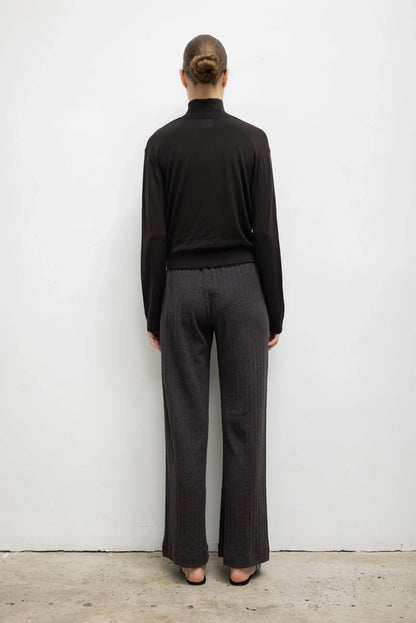 Pointelle Boxer Pant in Hickory Melange