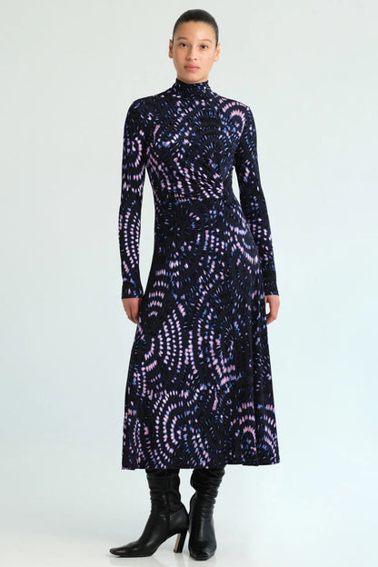 Hera Dress in Veneta Arc Navy