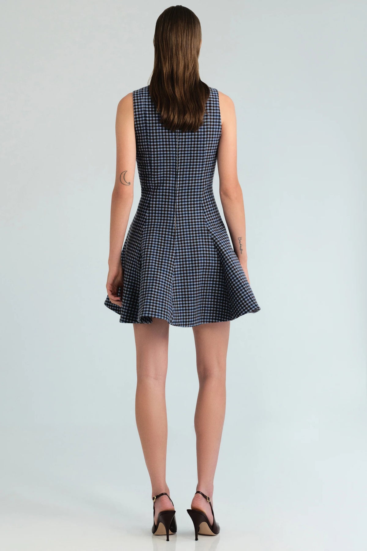 Burns Dress in Edmound Plaid Blue