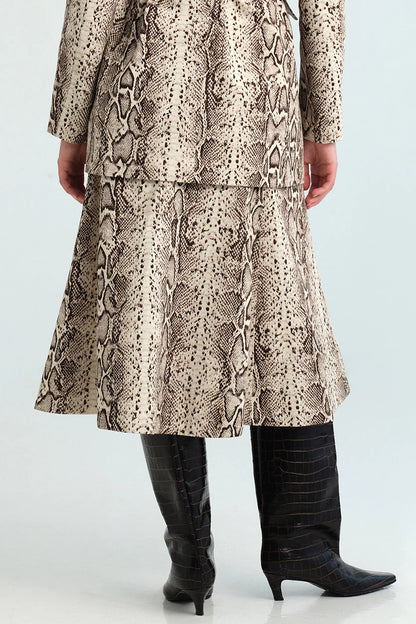 Aisha Skirt in Classic Snake Grey