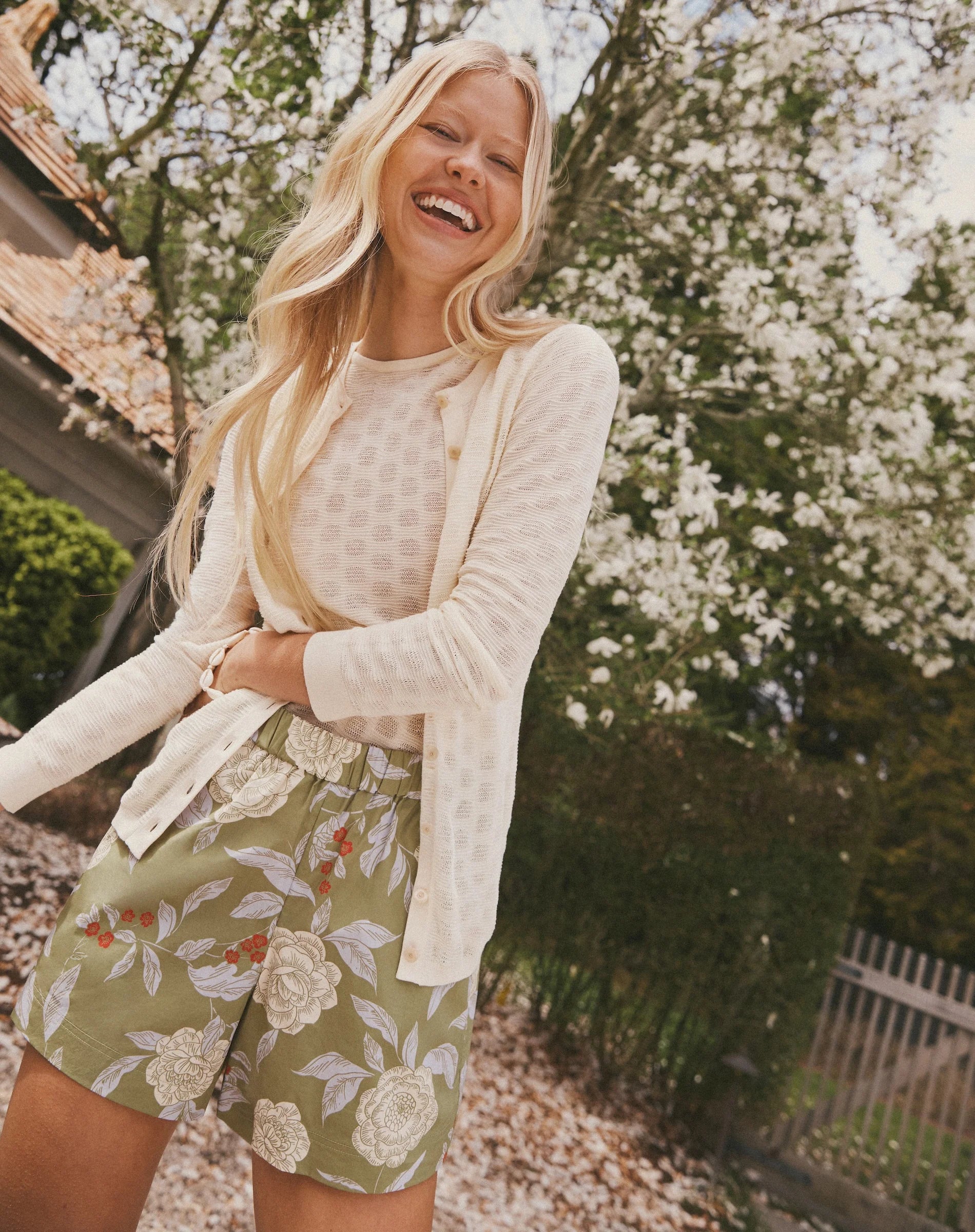 Fallon Short in Artichoke/Lilac Multi
