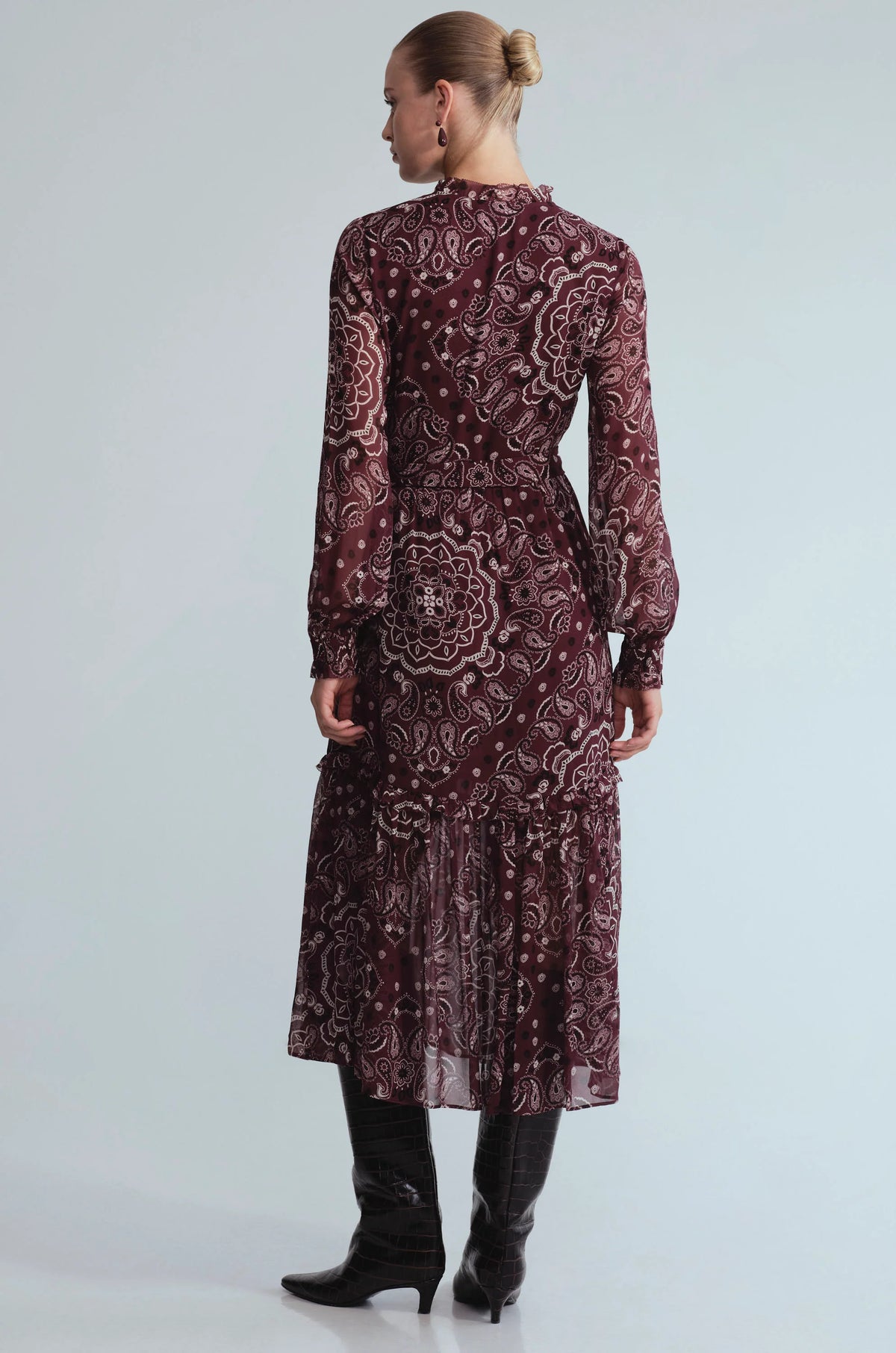Verity Dress in Bandana Plum