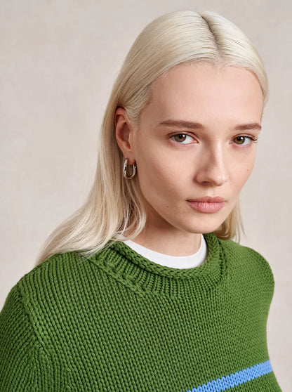 Mini Marina Sweater in Cactus/Sky