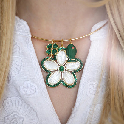 Madaket Fish Charm in Malachite