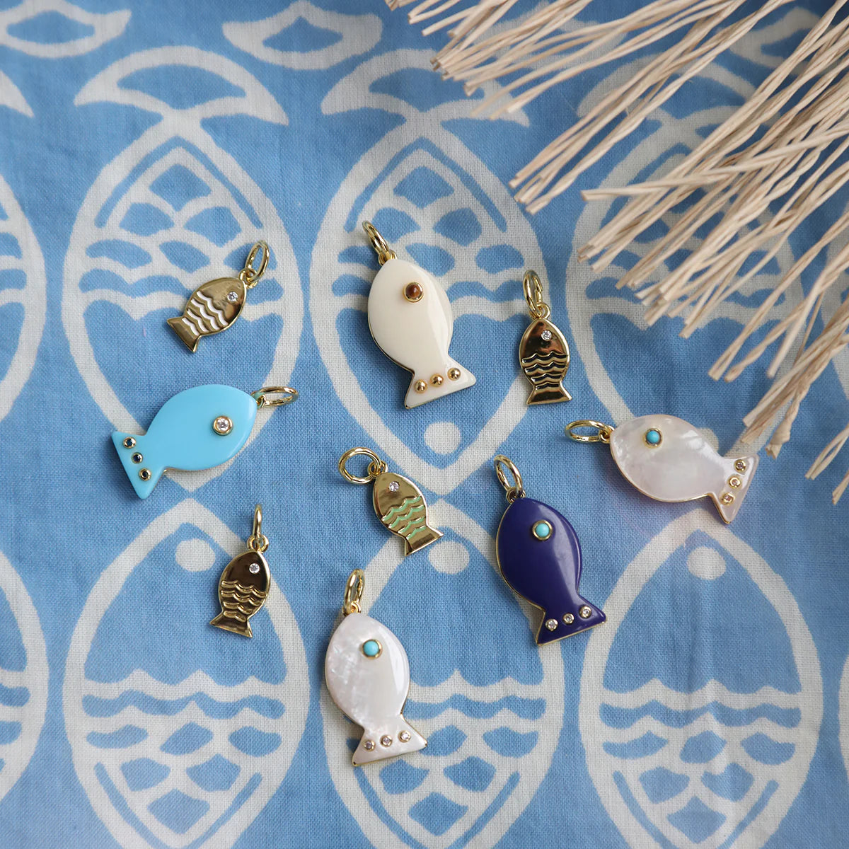 Mini Fish Charm in Ivory