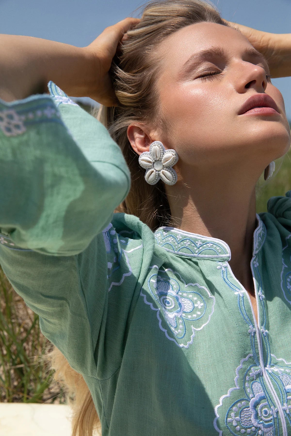 Willow Mini Dress in Sage