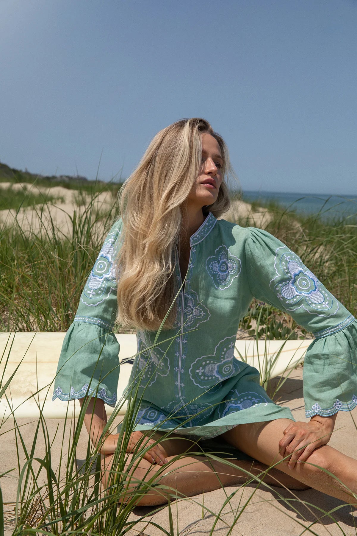Willow Mini Dress in Sage