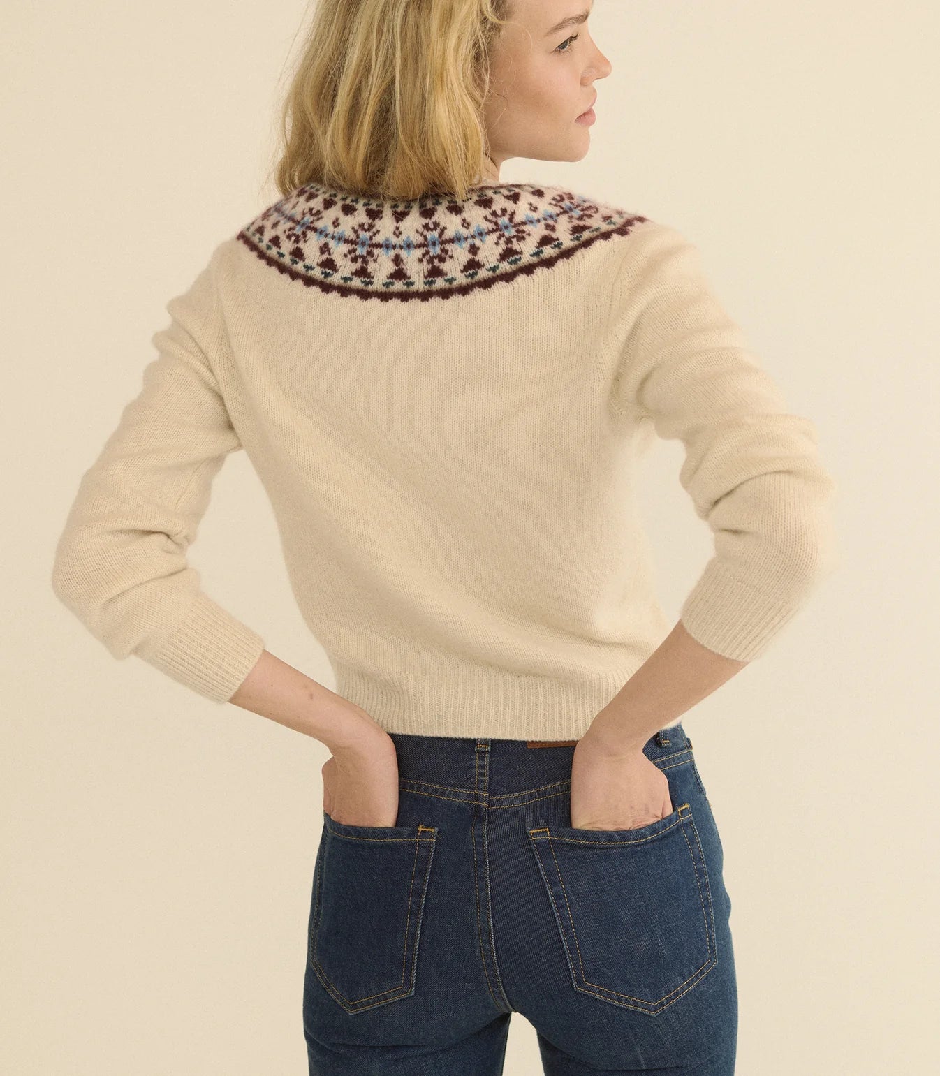 Olympe Cashmere Cardigan in Cottage