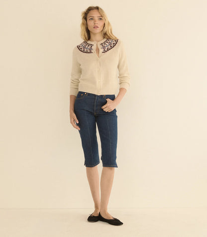 Olympe Cashmere Cardigan in Cottage