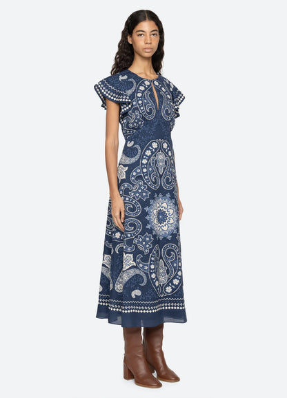 Emelina Dress in Navy
