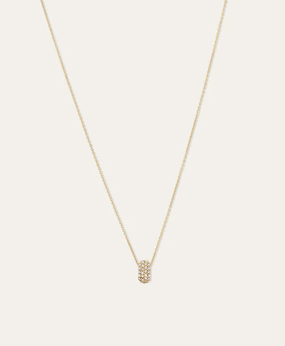 Wide Pavé Diamond Mini Bead