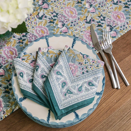 Garden Teal & Lilac Napkin Set