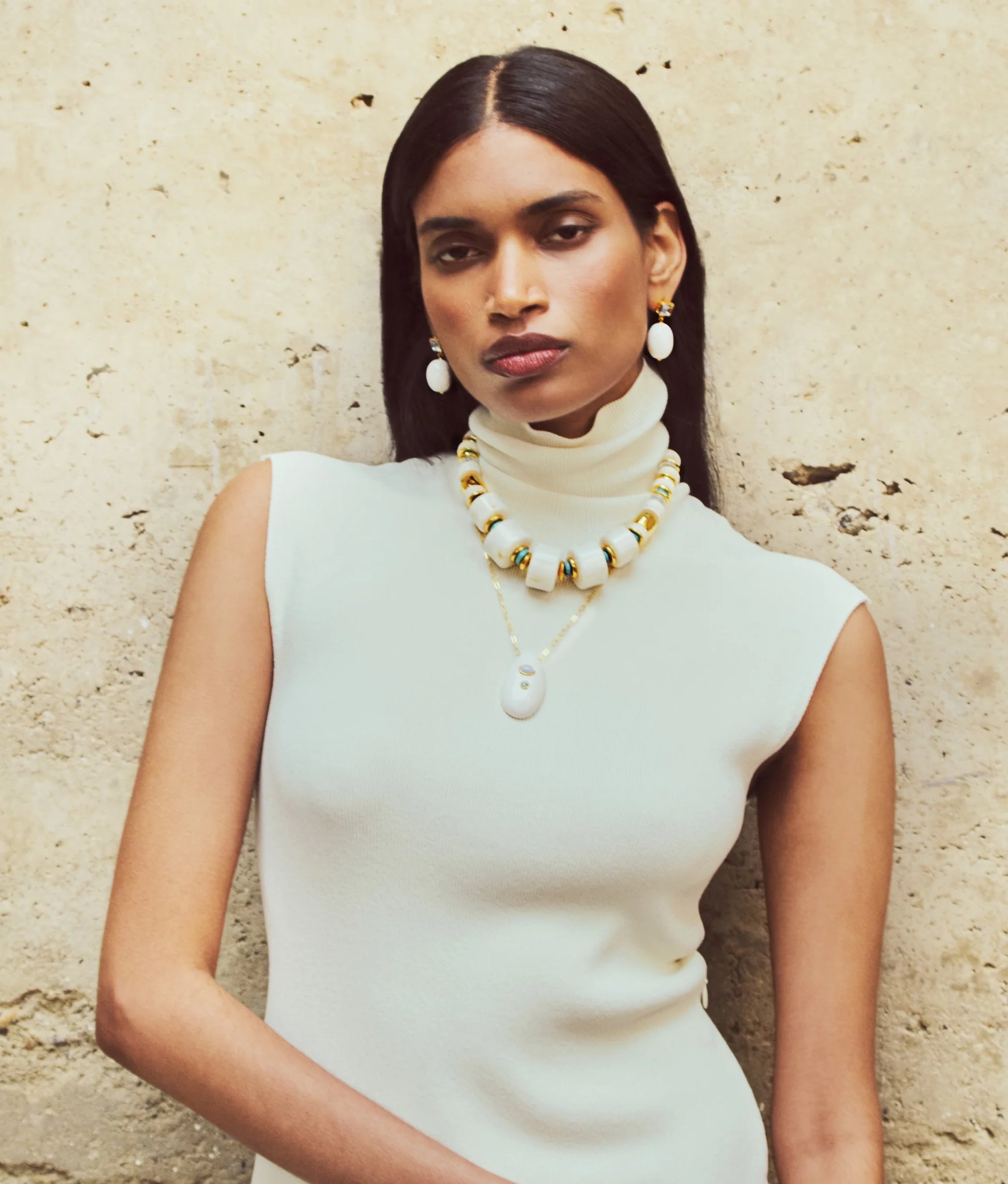 La Paz Earrings in Ivory