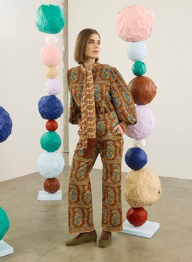 Juno Pant in Amber Glen Brown