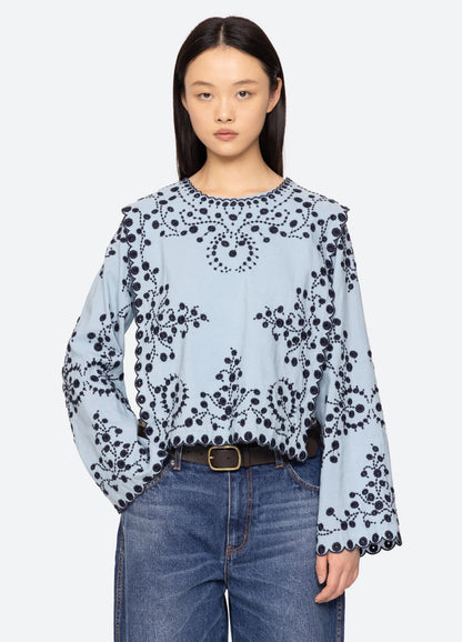 Frances Top in Blue