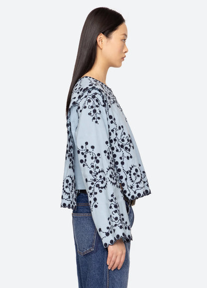 Frances Top in Blue