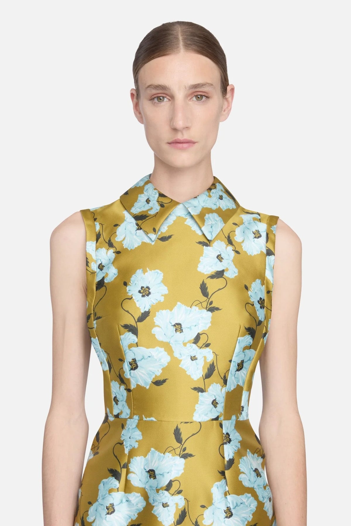 Rain Dress in Mustard & Blue Breezy Poppy Mikao