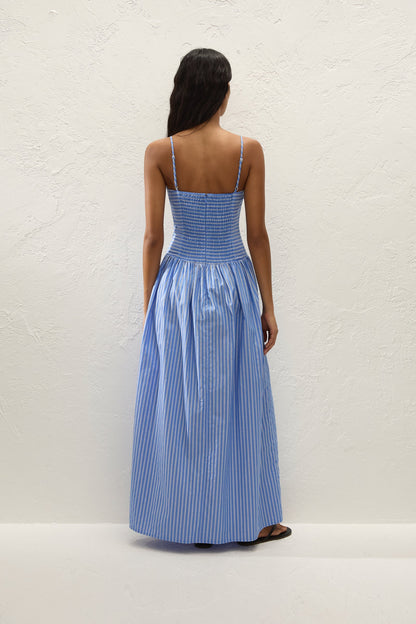 Portlligat Maxi Dress Joao Stripe Azulejo Blue