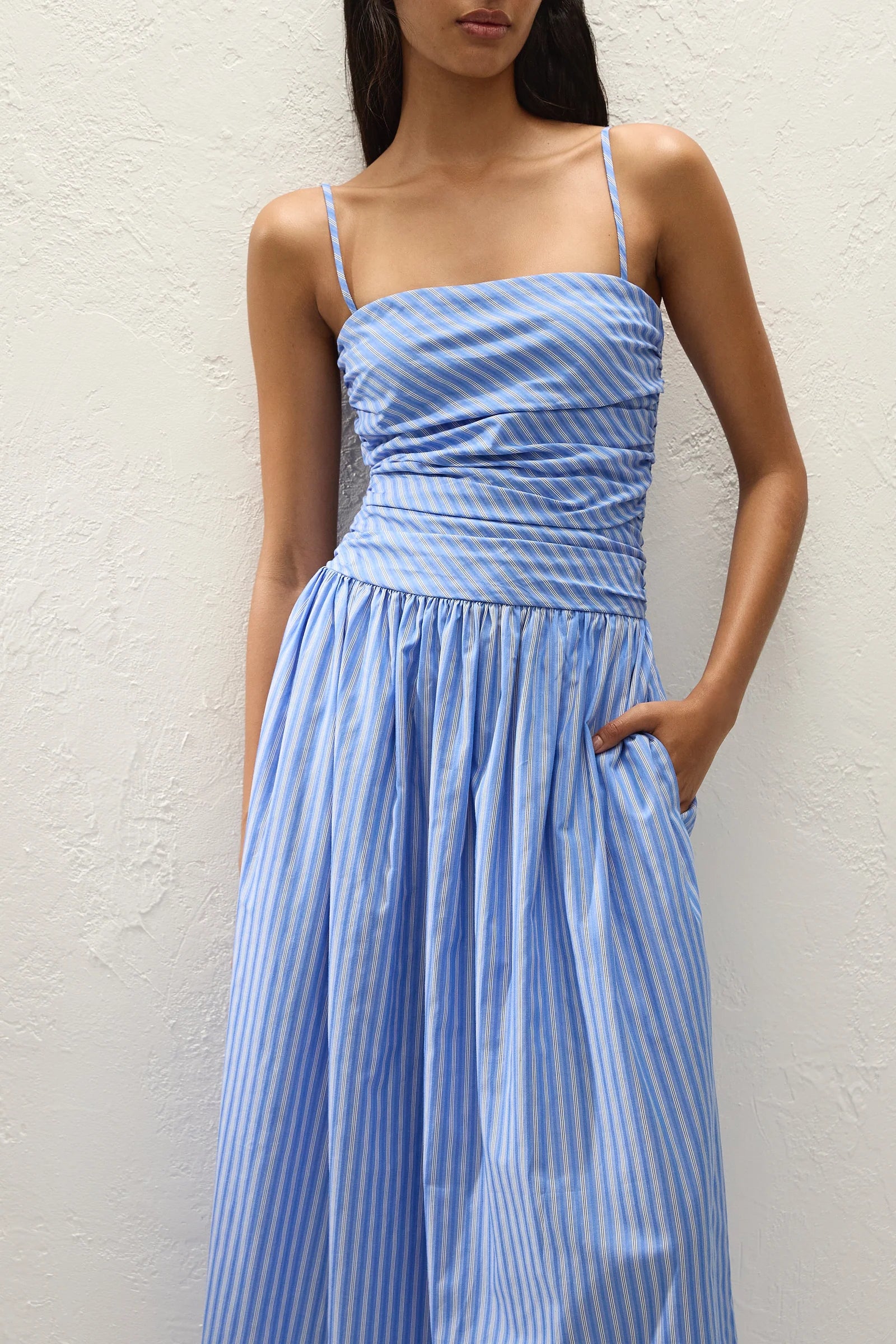 Portlligat Maxi Dress Joao Stripe Azulejo Blue