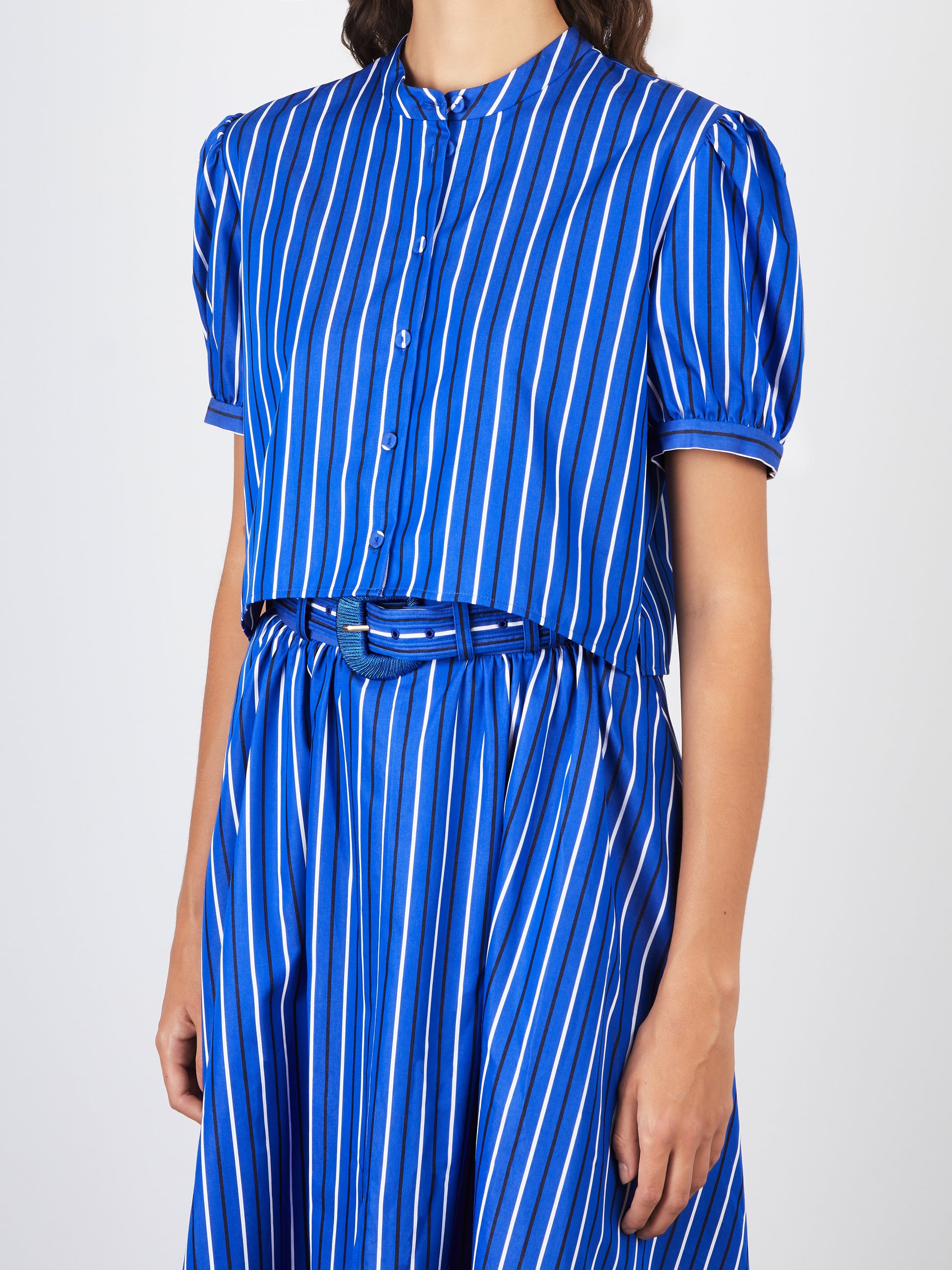Jude-C Shirt in Azure Stripe