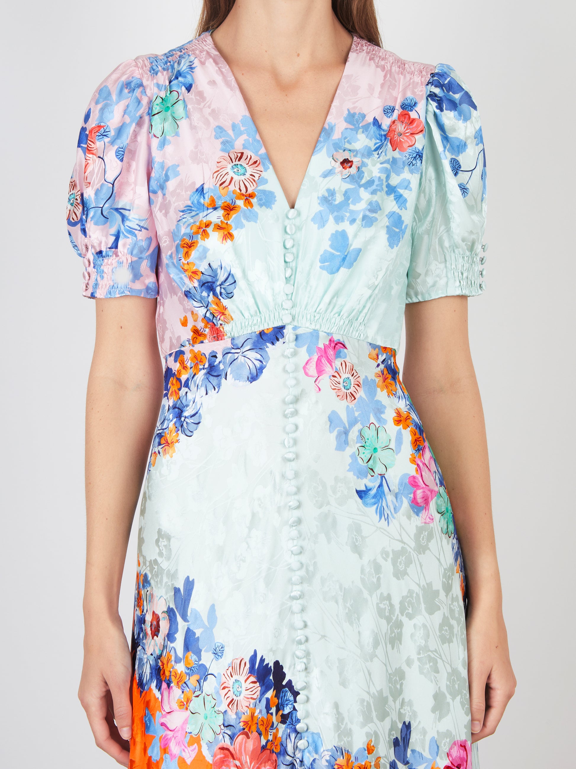 Lea Long Dress in Papaver Cascade