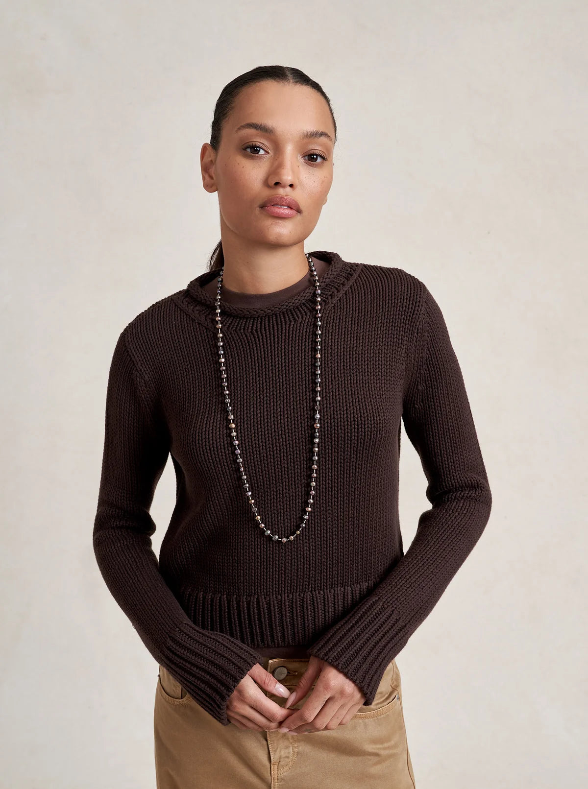 Mini Marina Sweater in Chocolate