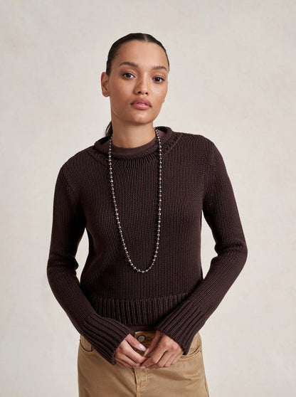 Mini Marina Sweater in Chocolate
