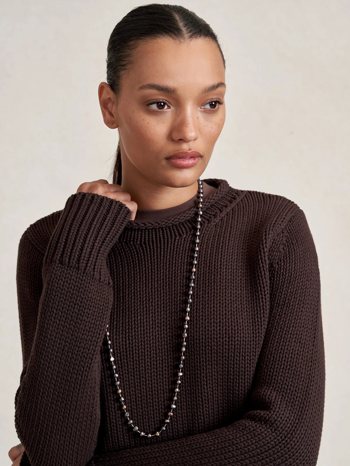 Mini Marina Sweater in Chocolate