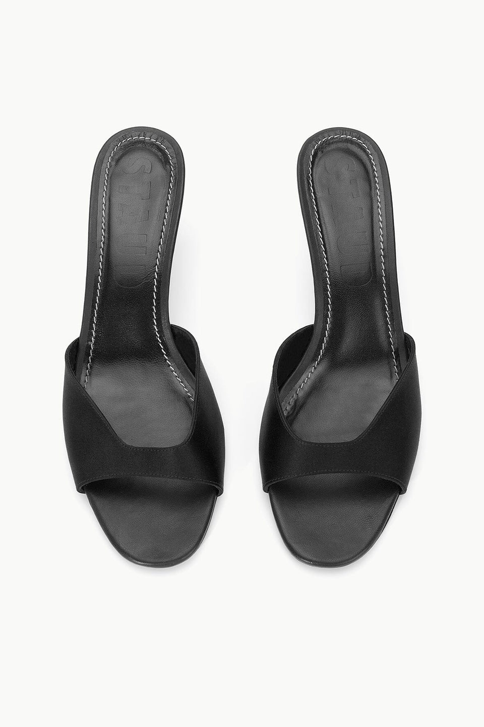 Brigitte Mule in Black Satin