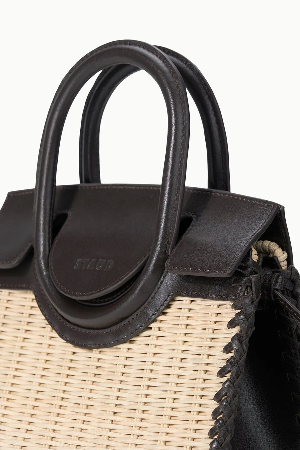 Maude Mini Wicker Carryall in Espresso
