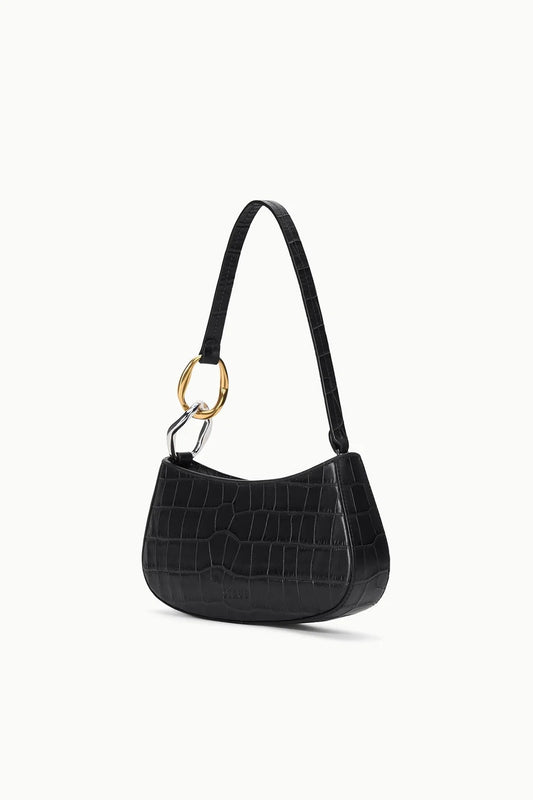 Ollie Bag in Black Croc