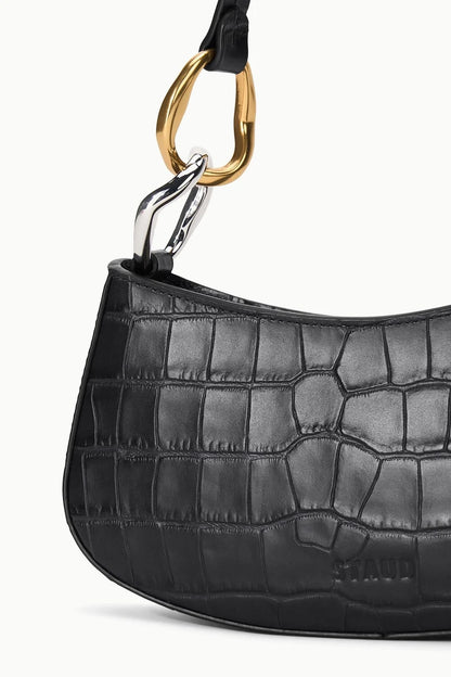 Ollie Bag in Black Croc