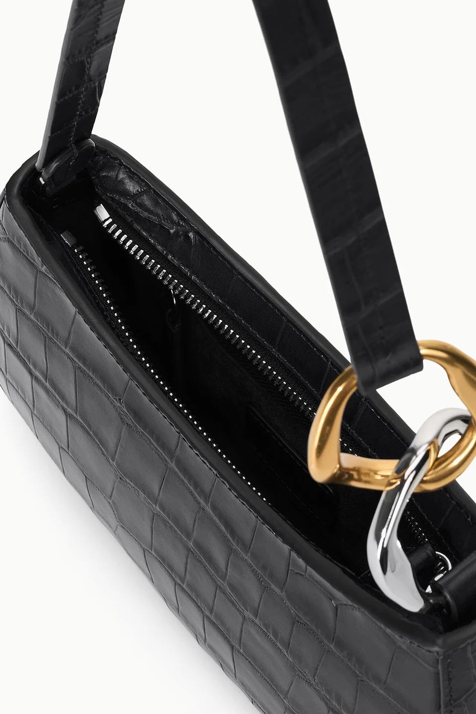 Ollie Bag in Black Croc