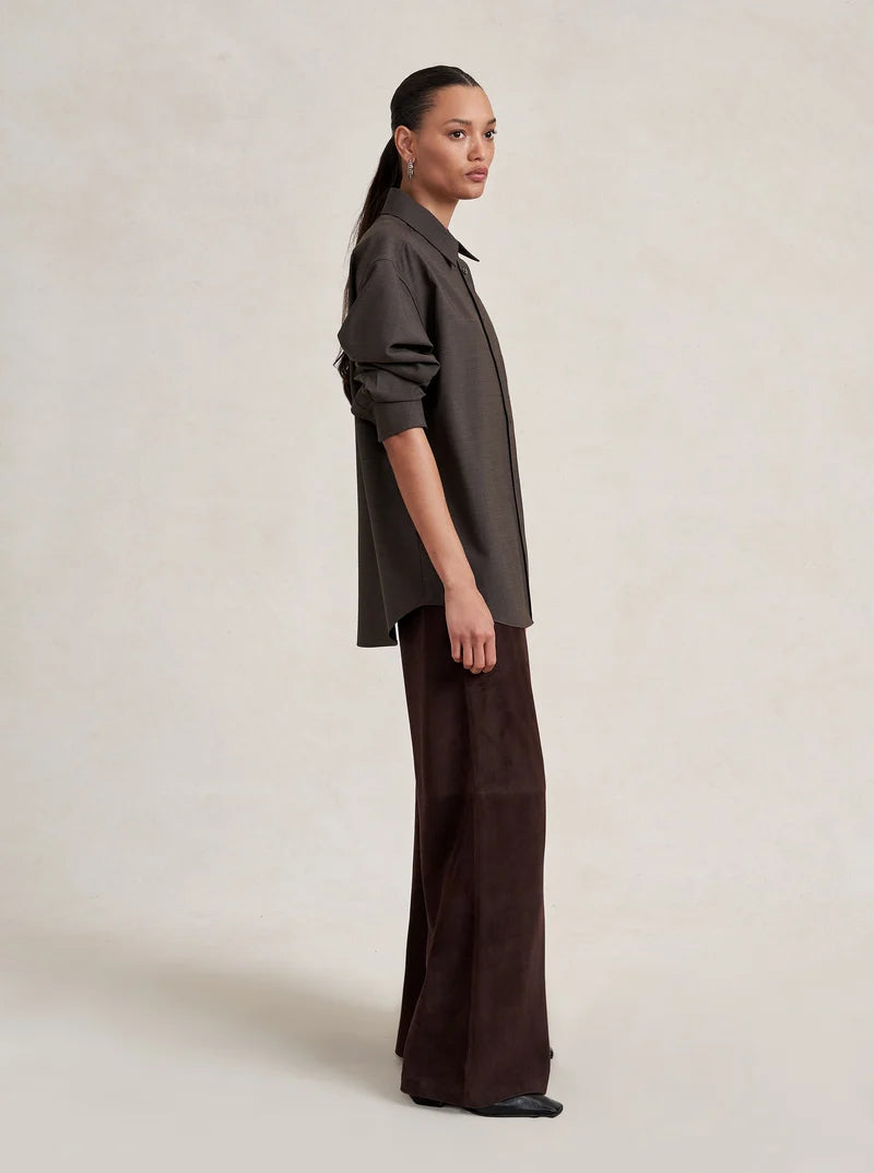 Suede Colby Pant in Chocolate