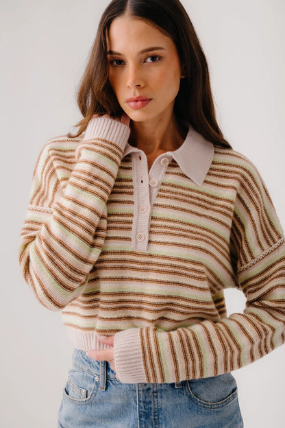 Maddie Cashmere Polo in Buttercup