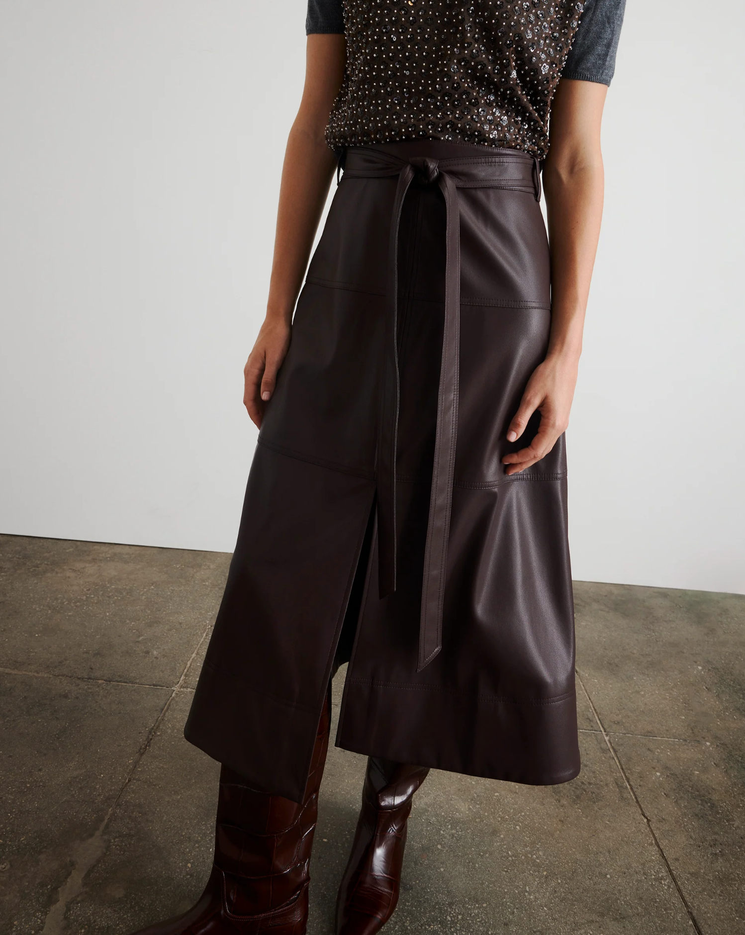 Hudley Skirt in Oxblood