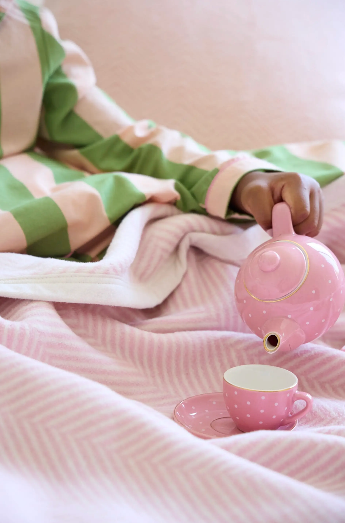 Herringbone Blush Blanket