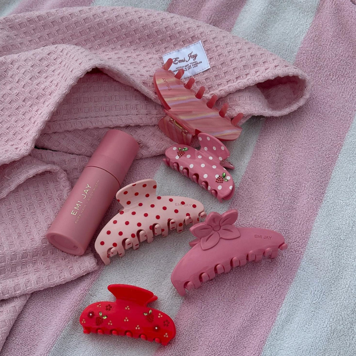 Heavenly Hair Towel in Lychee Baby
