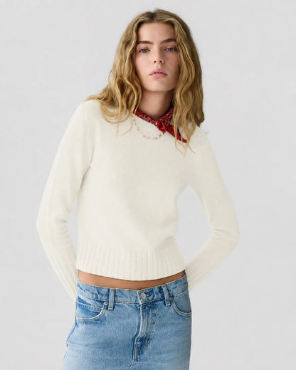 Shrunken Crew in Cream