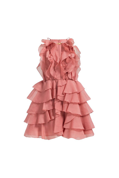 Cleo Mini Dress in Spiced Coral