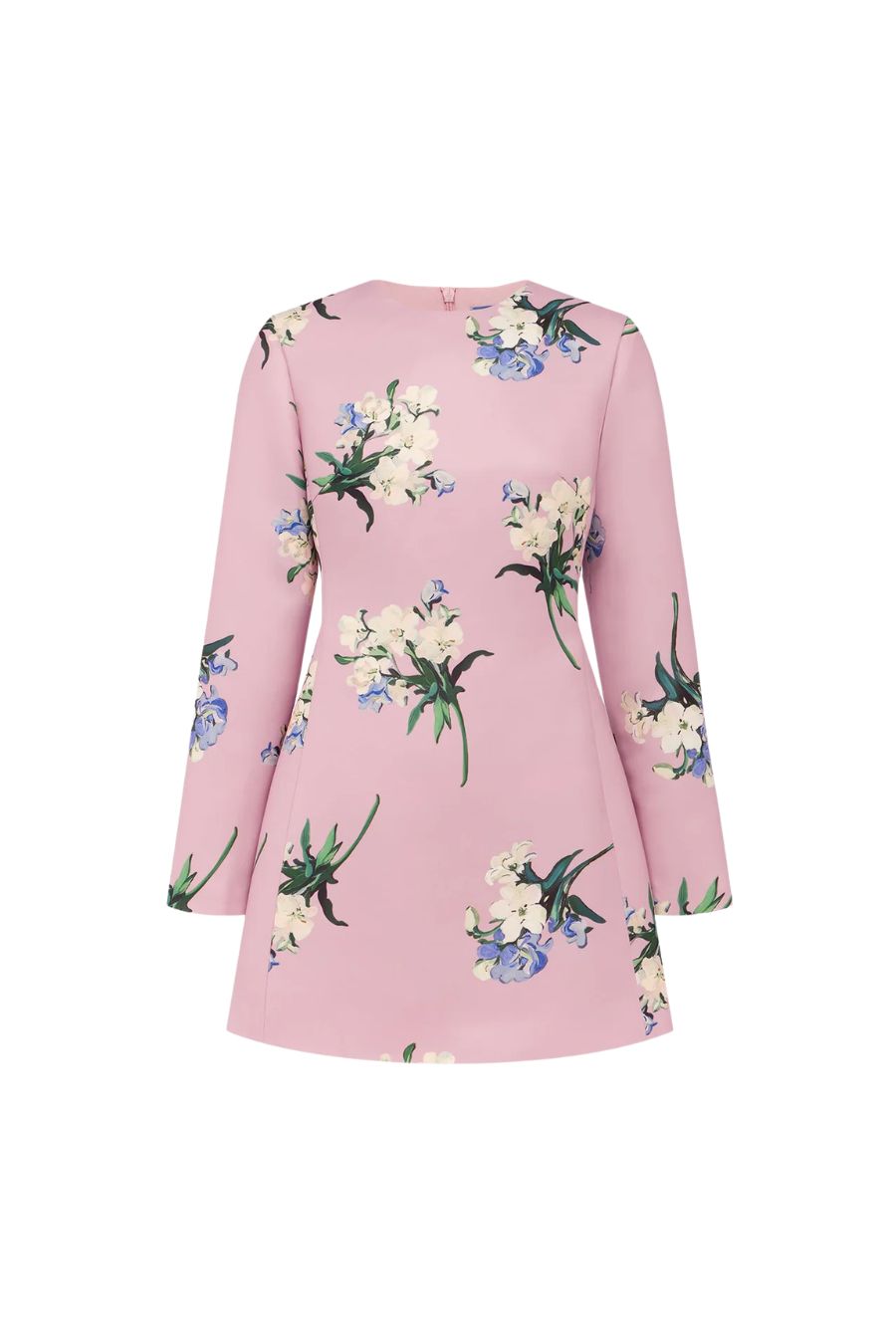 Aliza Mini Dress in Pastel Pink Bouquet