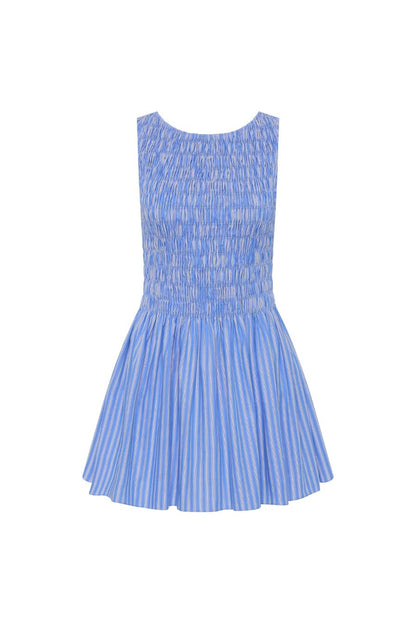 Carina Mini Dress Joao Stripe Azulejo Blue