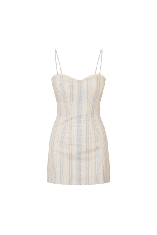 Jayna Dress in Cinched Blue