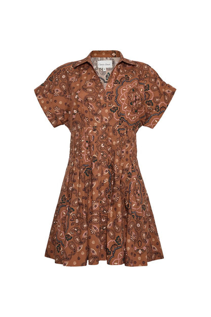 Nash Mini Dress in Bandana Camel