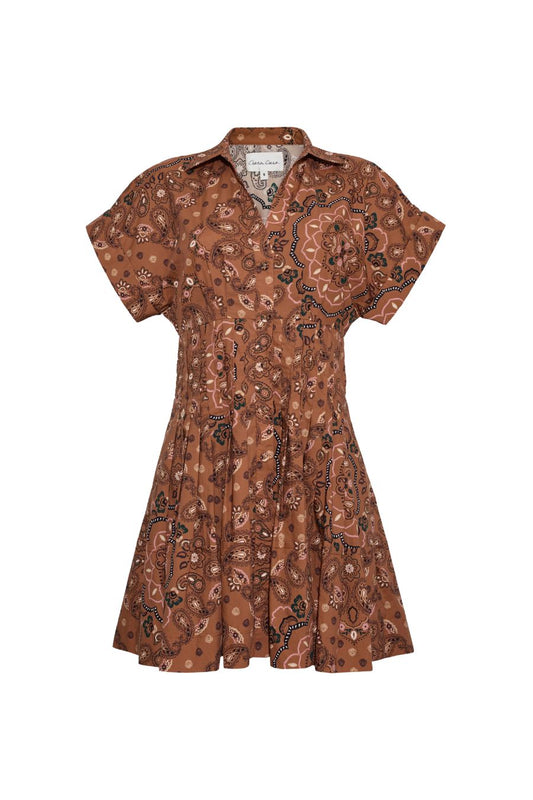 Nash Mini Dress in Bandana Camel